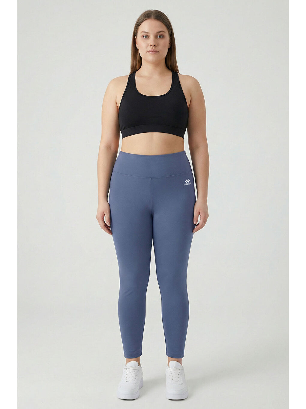 Slim Fit 2li Paket Antrasit-Petrol Büyük Beden kadın Tayt - 94650-2