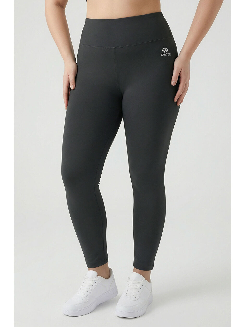 Slim Fit 2li Paket Antrasit-Petrol Büyük Beden kadın Tayt - 94650-3