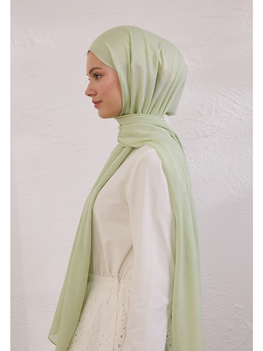 Yeşil Soft Viskon Şal Mint-3