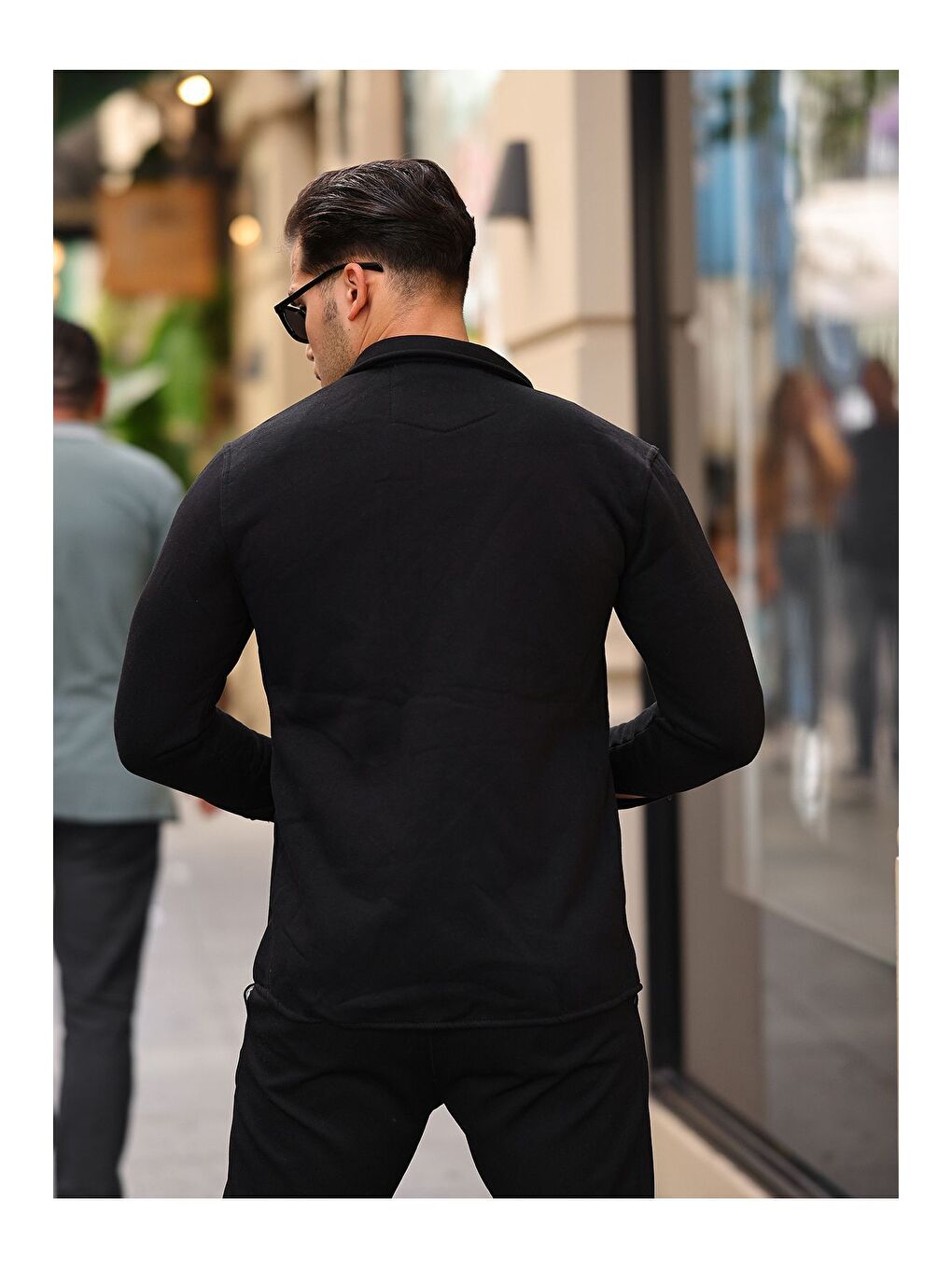 Siyah Erkek 3 İplik Rahat Kalıp Gömlek-3