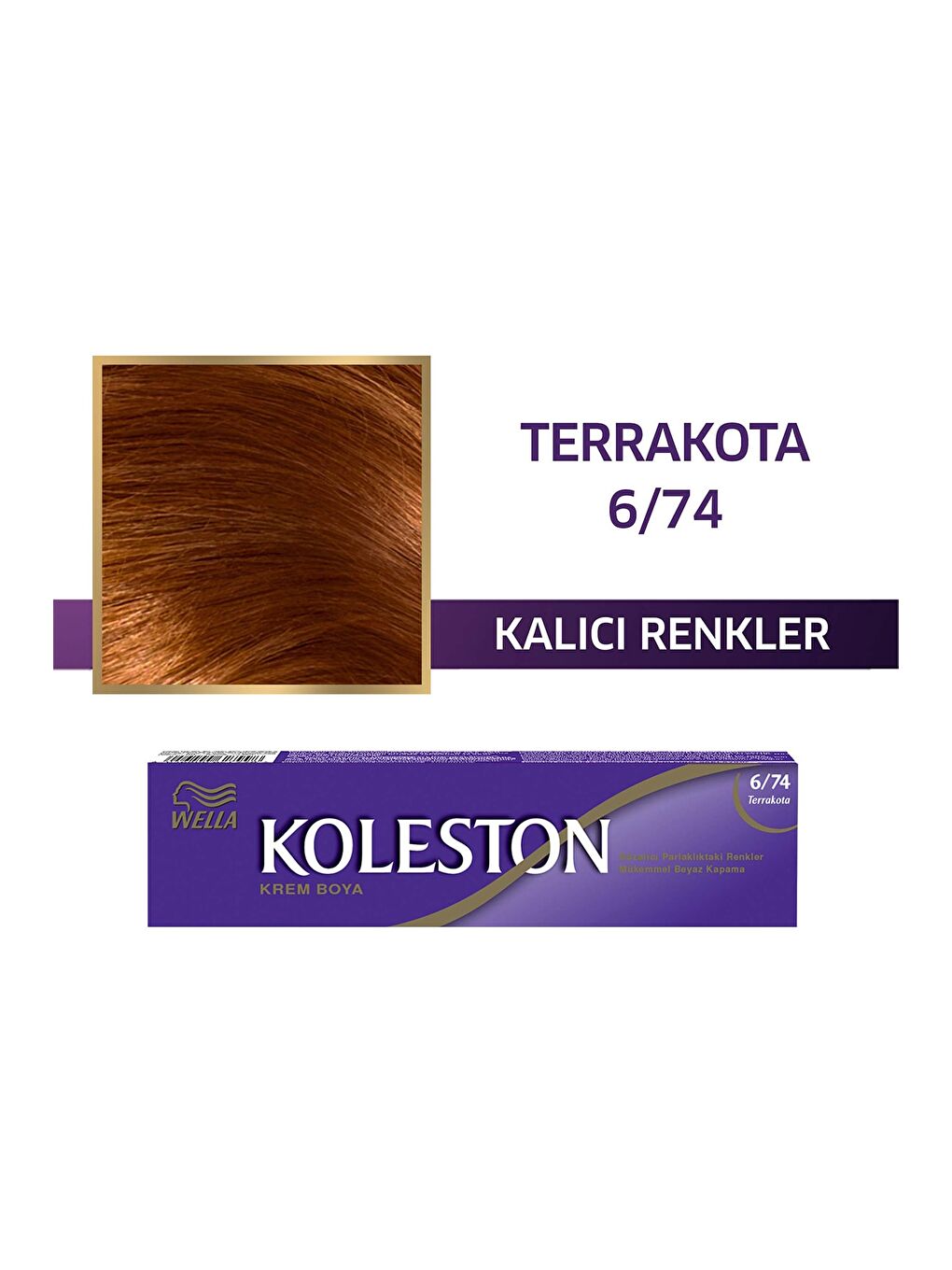 Wella Renksiz Koleston Single Tüp Boya 6/74 Terrakota - 1