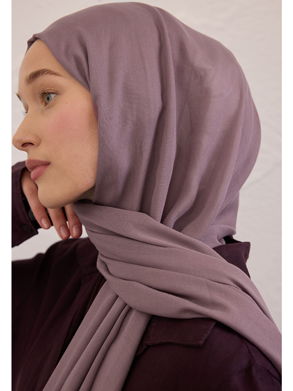 Lila Soft Viskon Şal Leylak-1