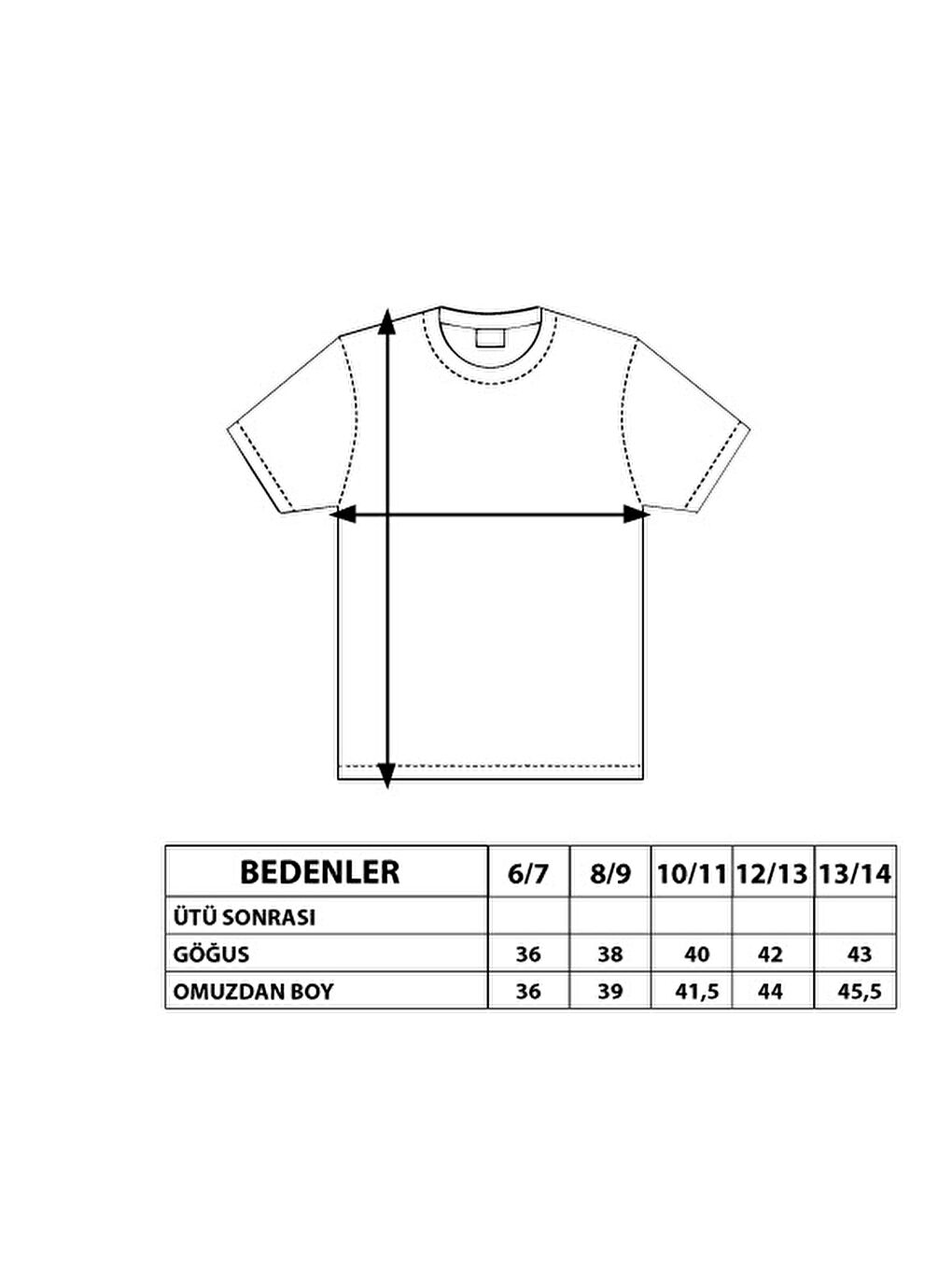 Kırmızı Kız Çocuk Ön Arka Baskılı Tişört-2