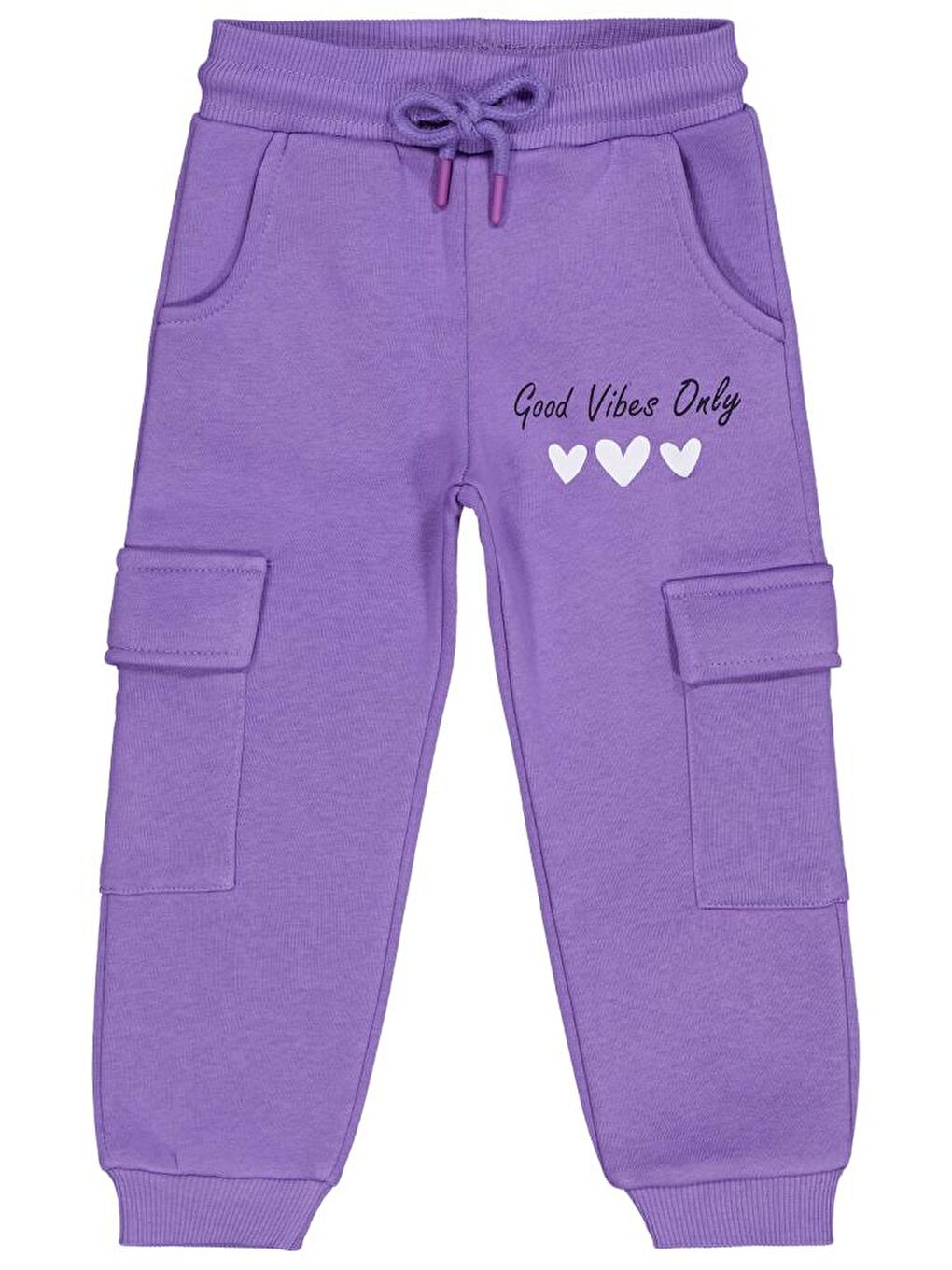 Mor Girls Kargo Cepli 2-5 Yaş Eşofman Altı - Lila 2-3 Yaş