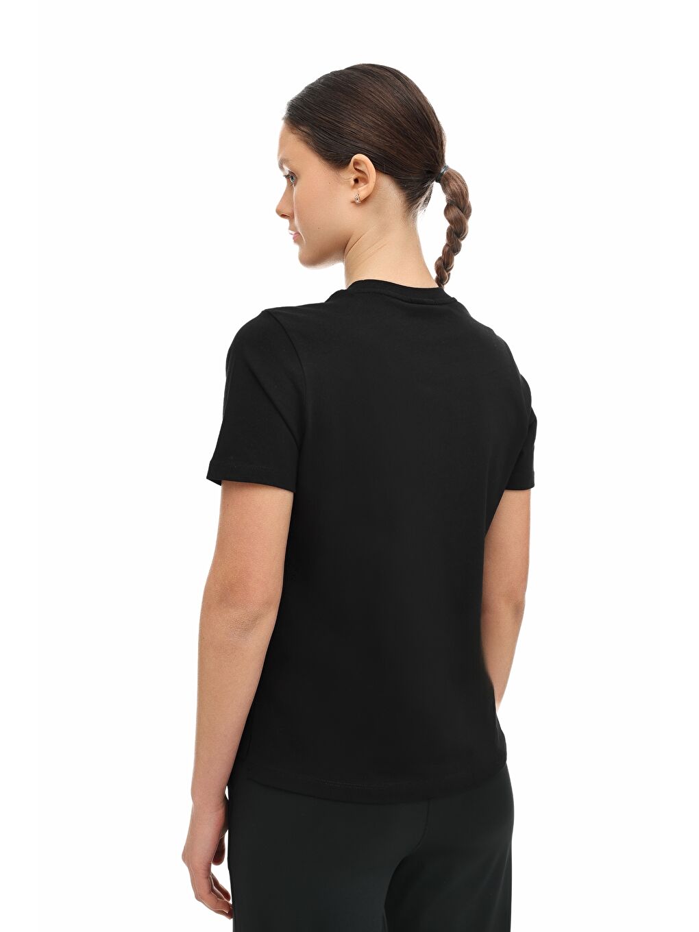 WB 11ASYA-T 6FX Siyah Kadın Kısa Kol T-Shirt-1