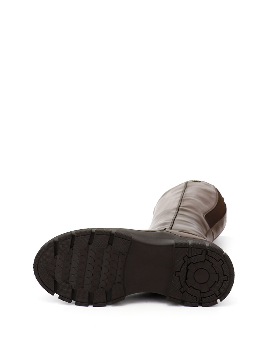 Kahverengi Kadın ORTA KAHVERENGİ Fermuarlı Kauçuk Taban Hakiki Deri Çizme-3