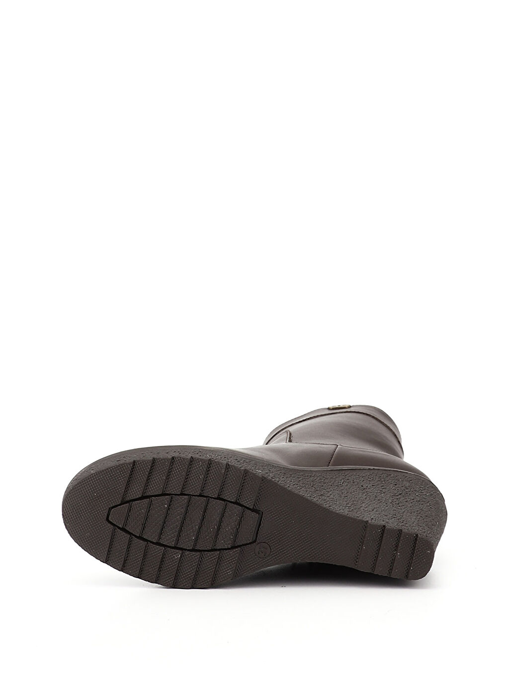 Kahverengi Kadın ORTA KAHVERENGİ Fermuarlı Dolgu Topuklu Bot-3