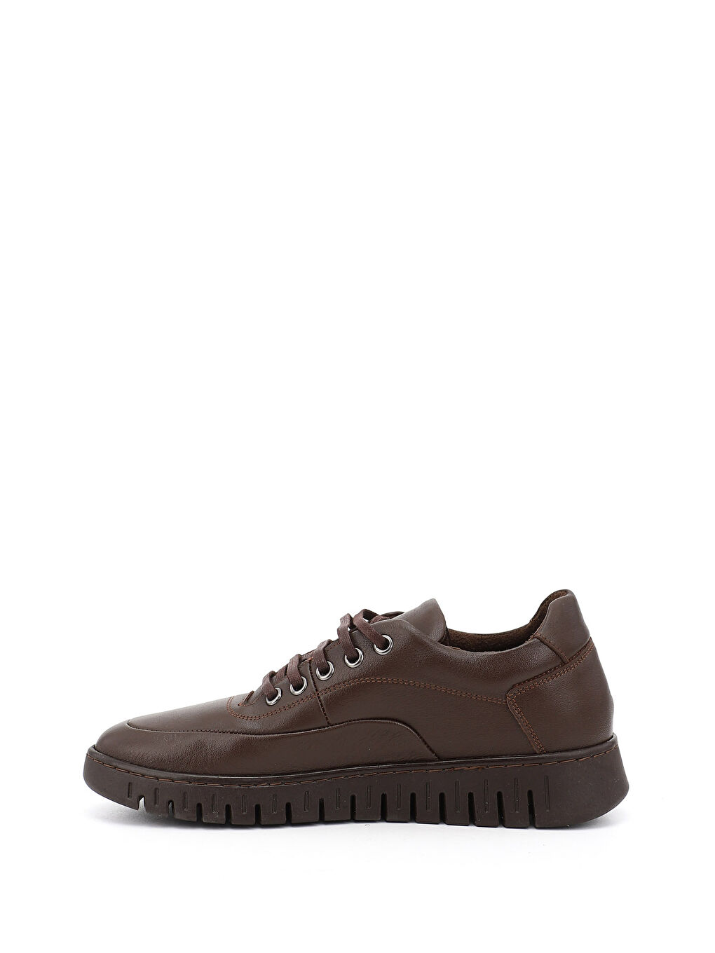 Kahverengi Kadın ÇİKOLATA KAHVE Bağcıklı Hakiki Deri Comfort Ayakkabı-1