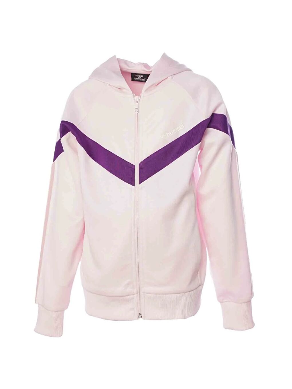 Hummel Lova Çocuk Pembe Dik Yaka Fermuarlı Sweatshirt - 1