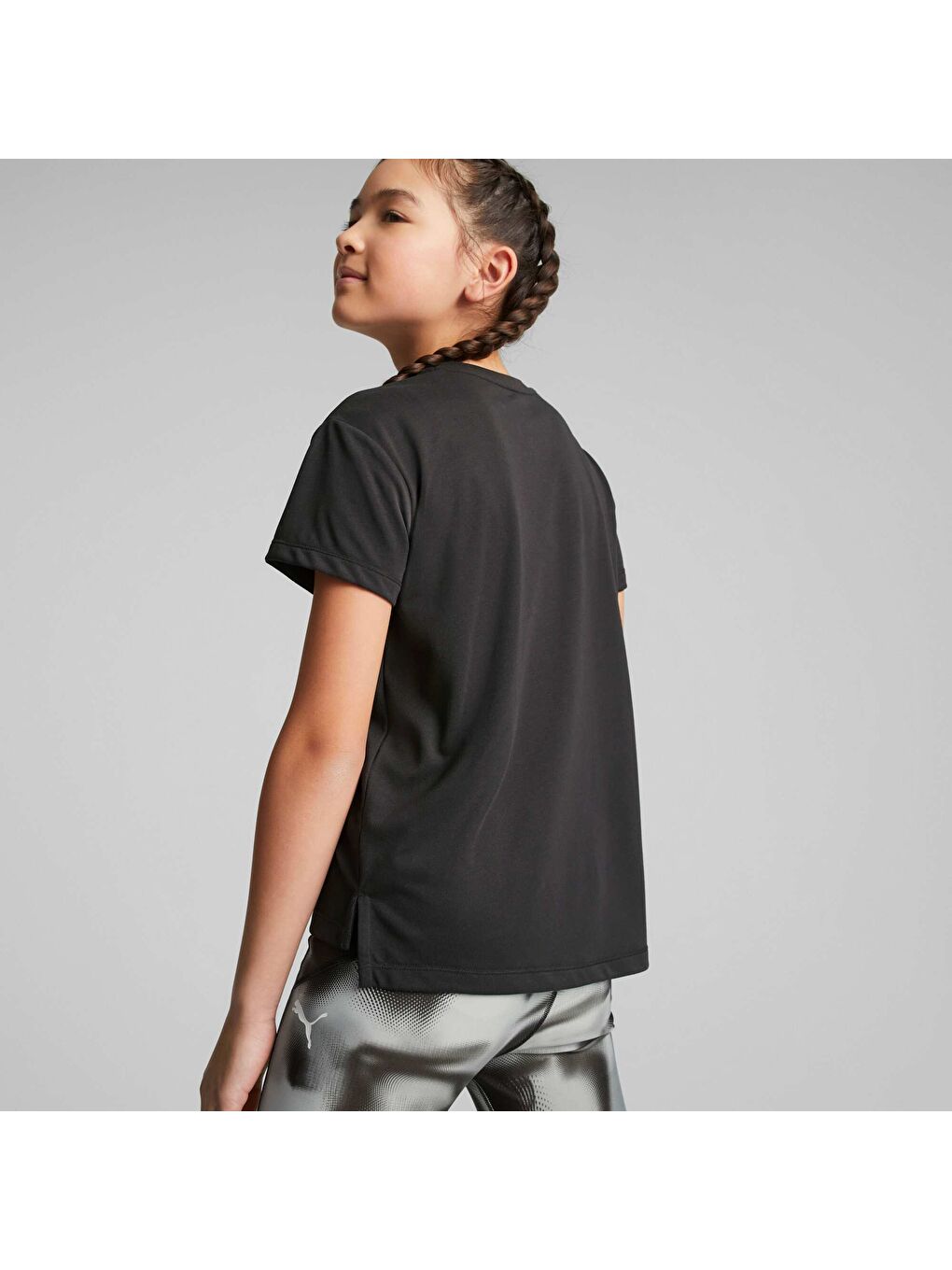 Siyah Modern Sports Genç Tişört-1