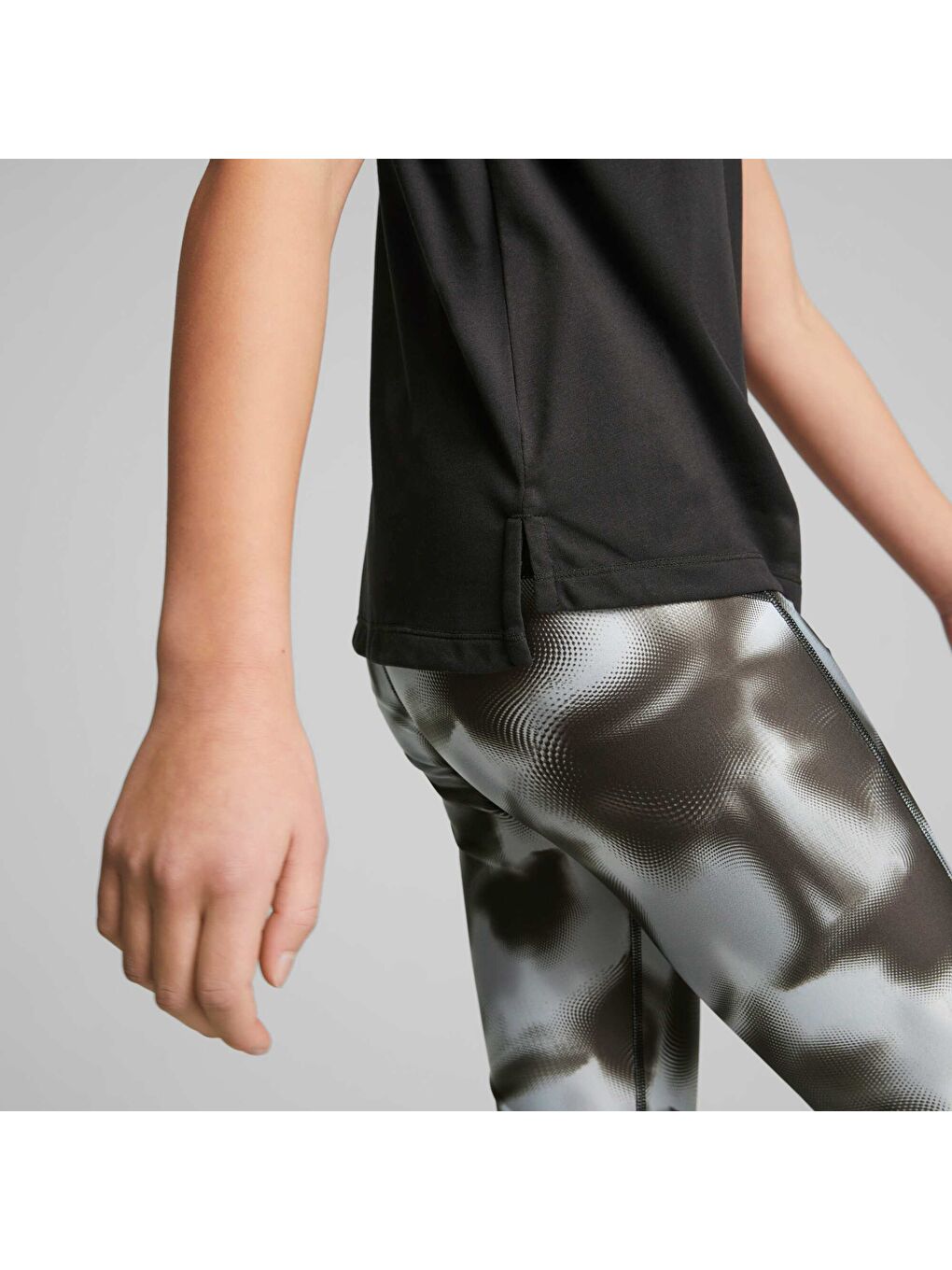 Siyah Modern Sports Genç Tişört-2