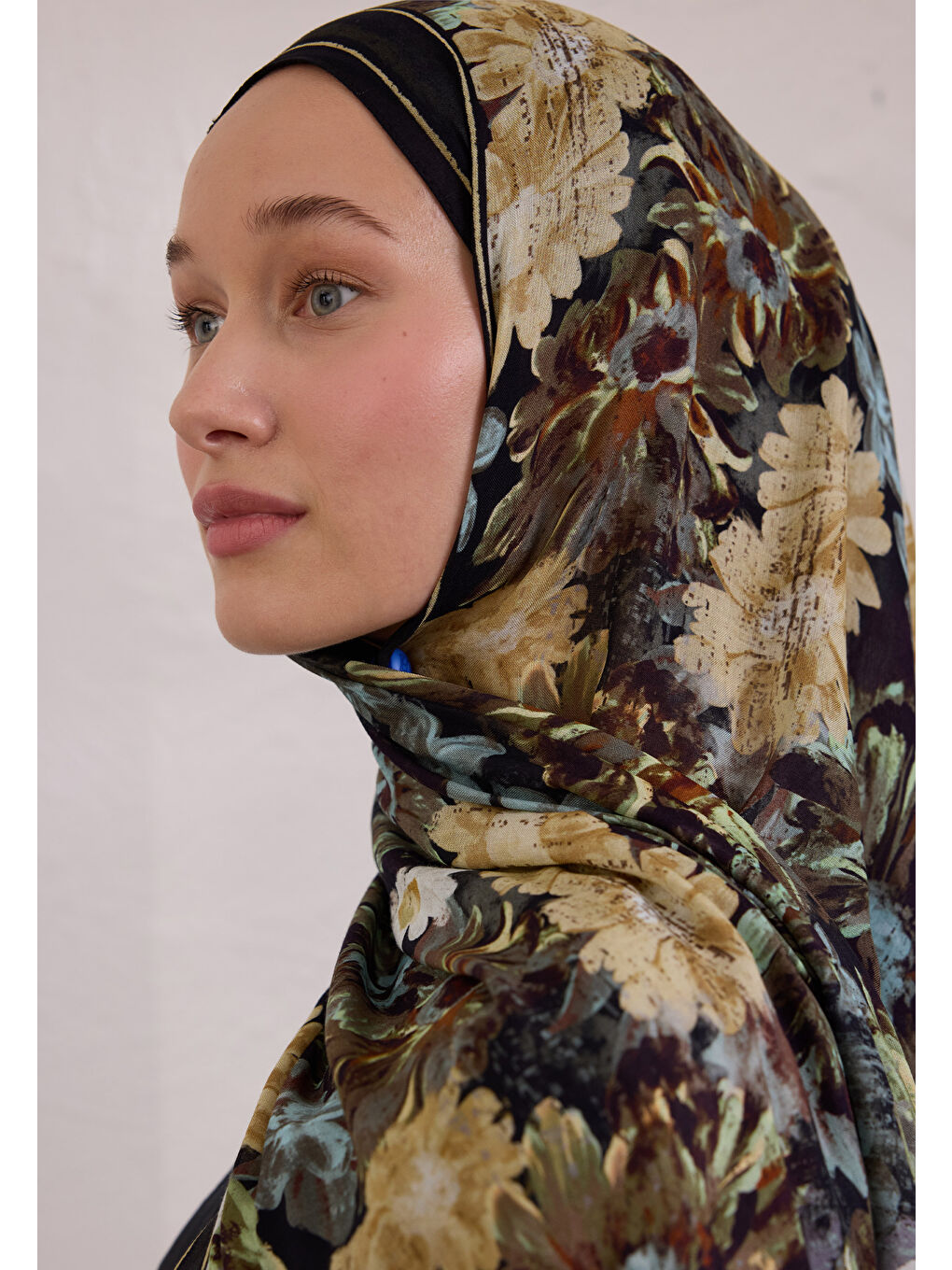 Jasmıne Joy Desen Rami Şal Siyah-3