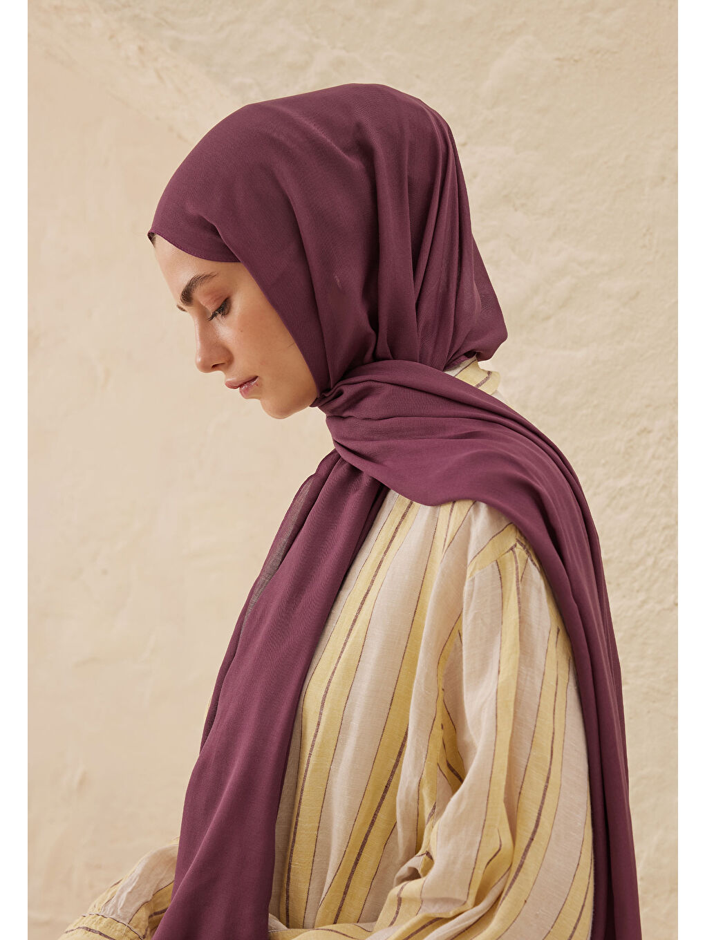 Rami Viskon Şal Mürdüm-3