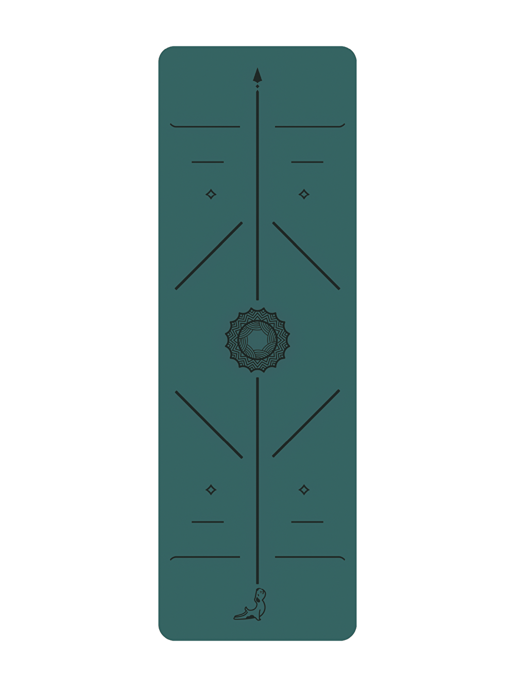 Mavi Focus Serisi Koyu Yeşil 4.1 mm Doğal Kauçuk Kaydırmaz Yoga Matı