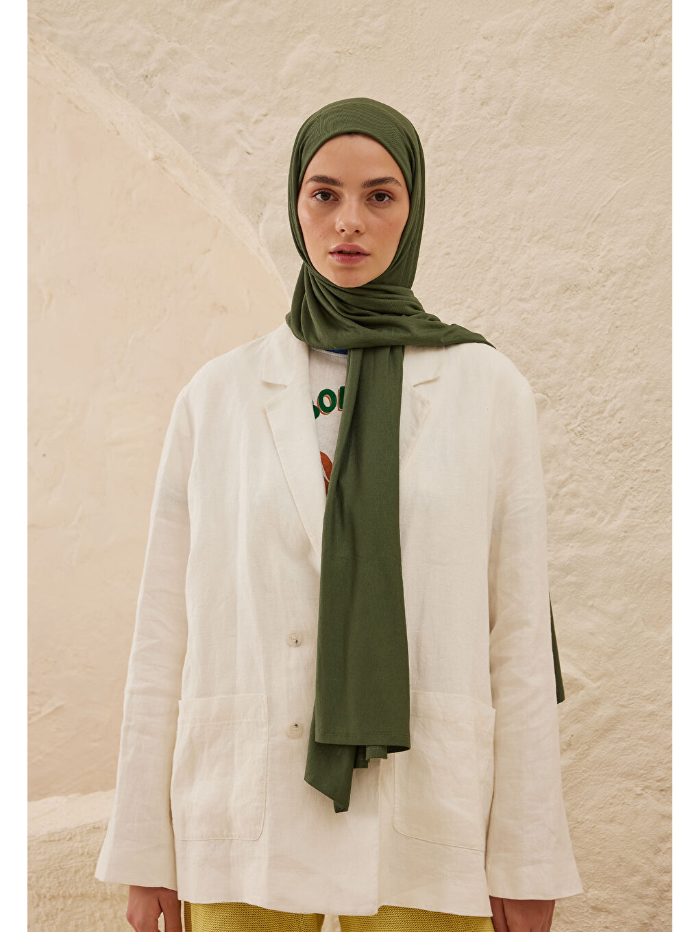 Yeşil Penye Şal Yosun