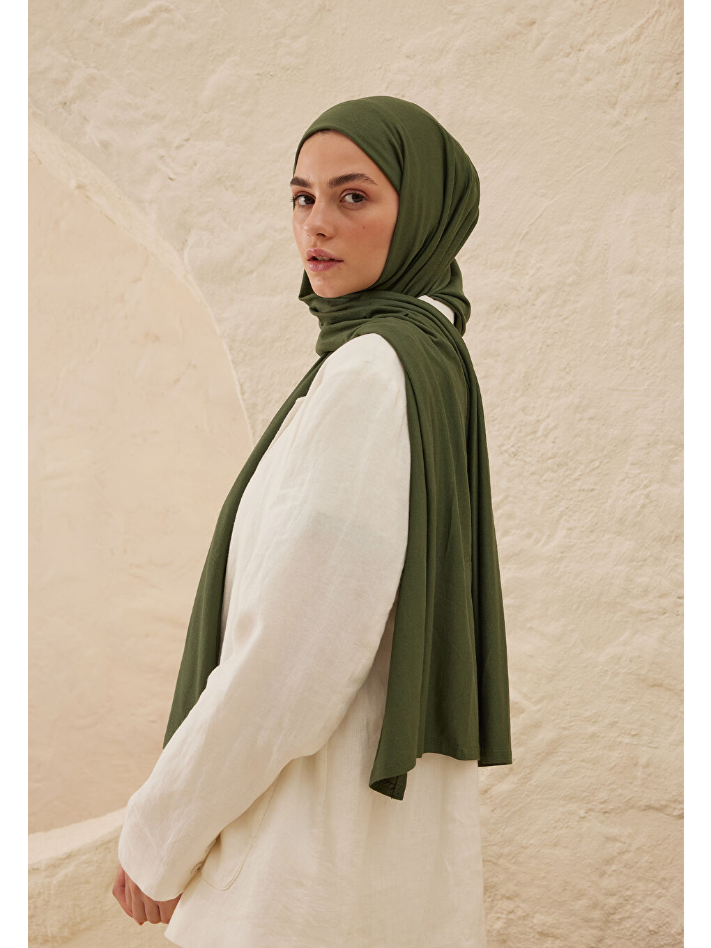 Yeşil Penye Şal Yosun-1