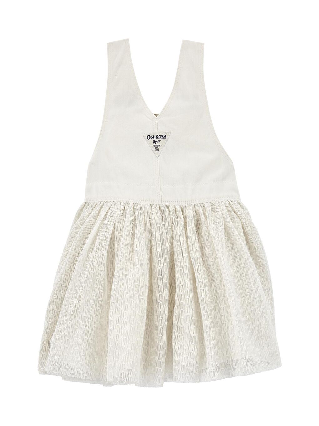 Bej Küçük Kız Çocuk Etekli Salopet-1