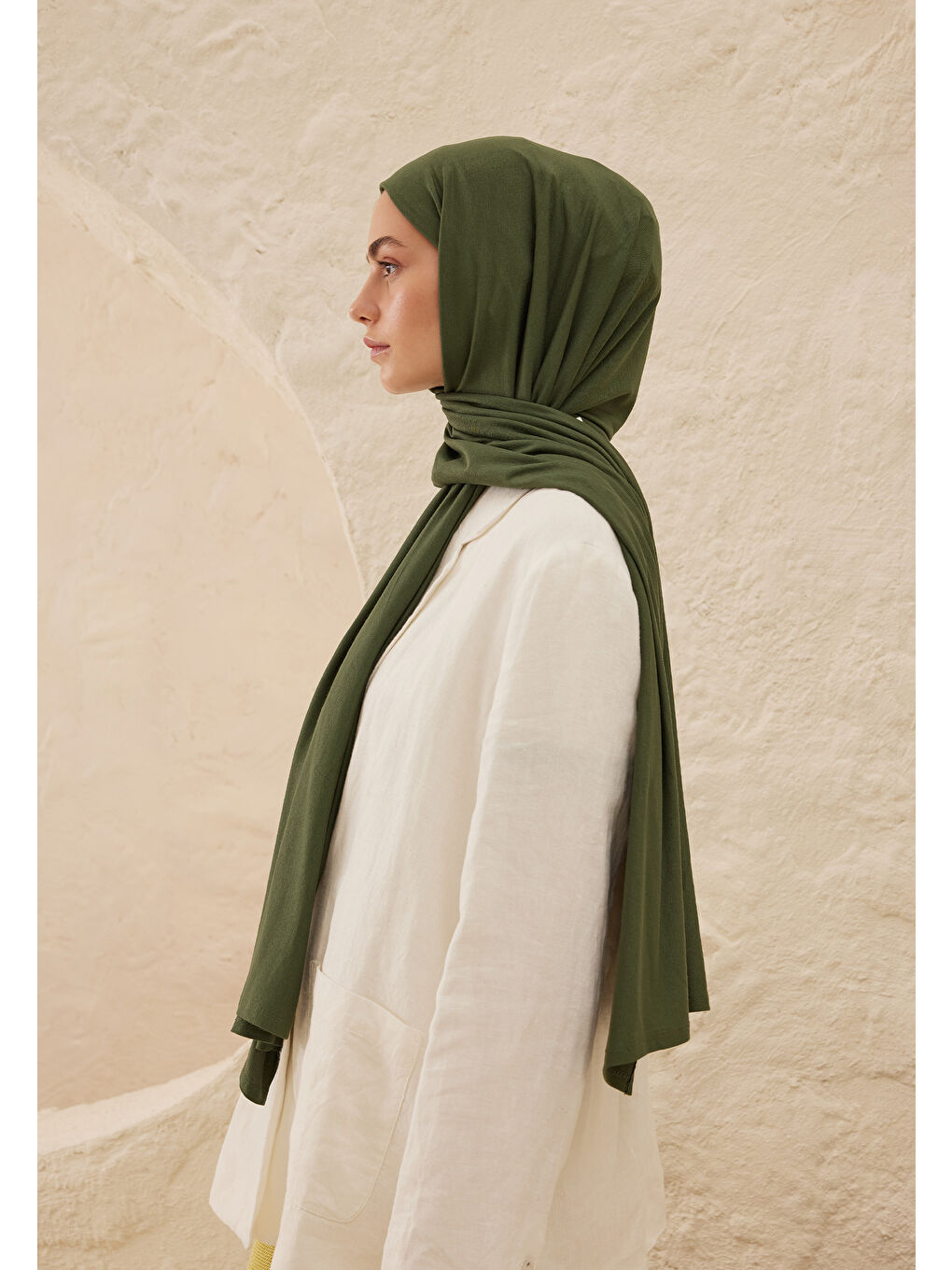 Yeşil Penye Şal Yosun-2