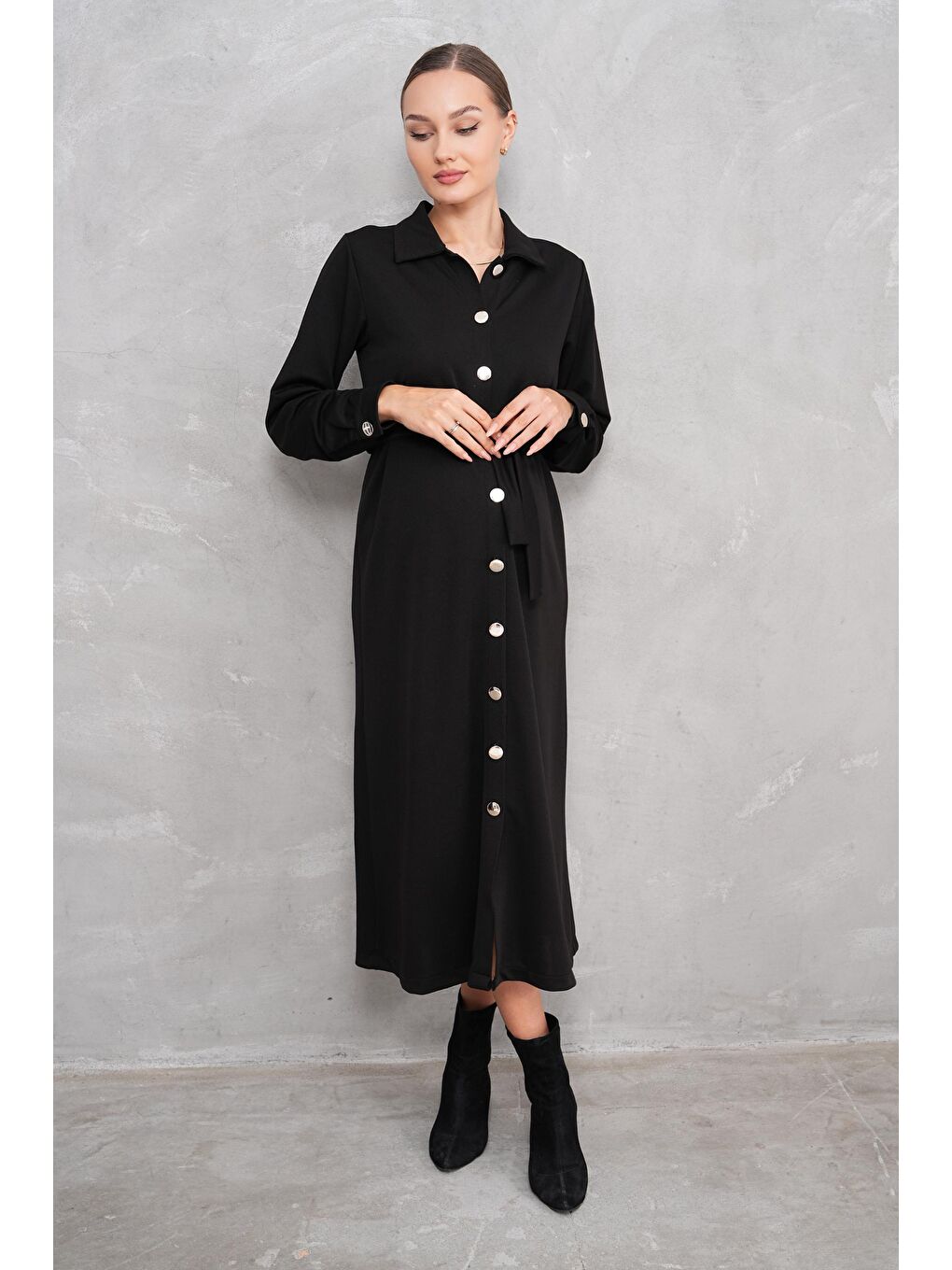 Midnight Mom Siyah Hamile Elbisesi-1