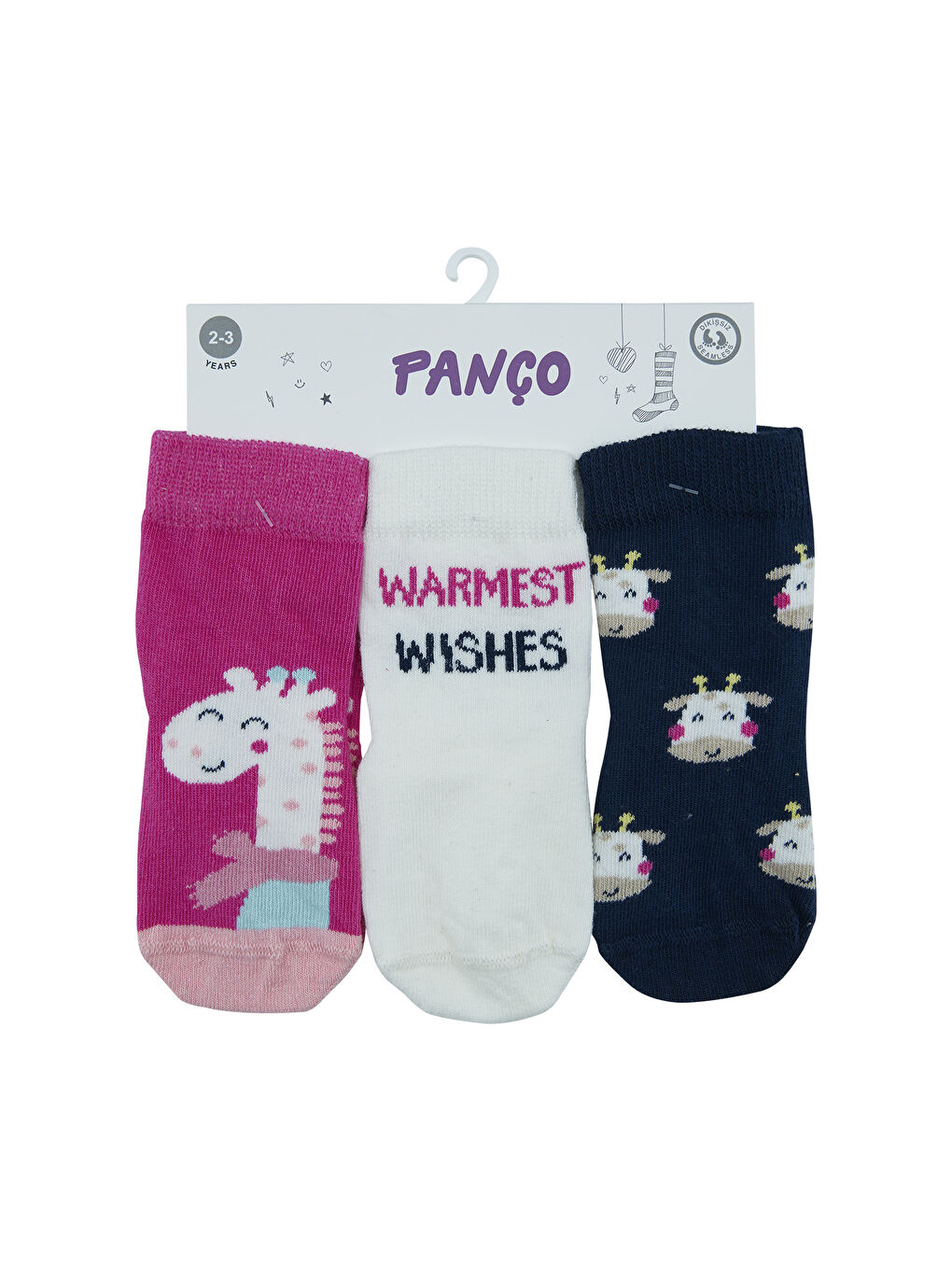Karışık Kız Çocuk 3'lü Soket Çorap Set-4