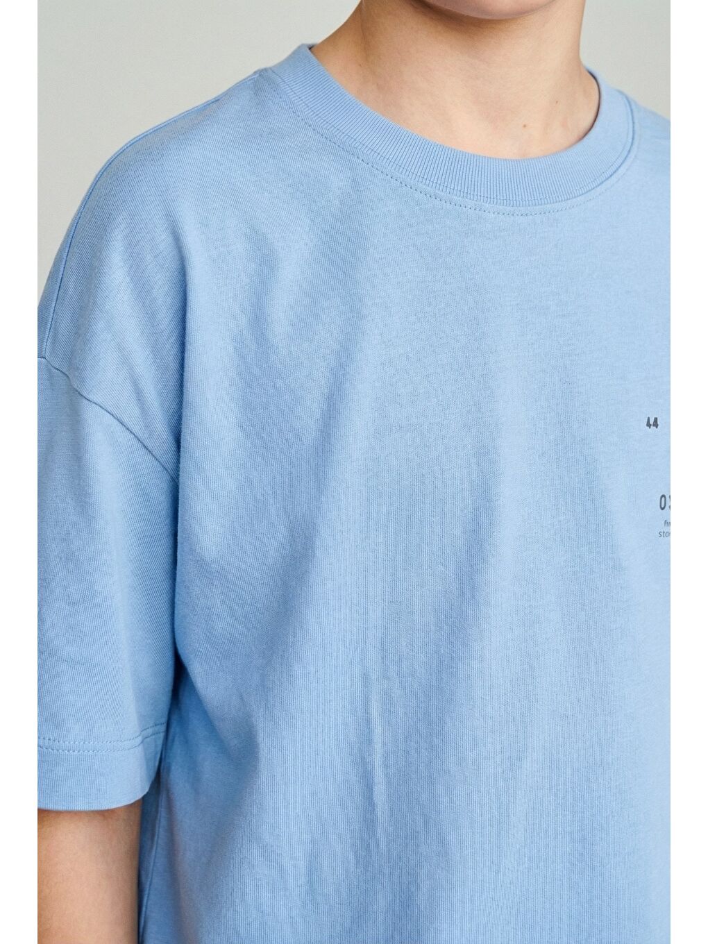 Karışık Erkek Çocuk Pamuklu Mavi Baskılı T-Shirt Ve Şort Takım - Fermuar Cepli-4