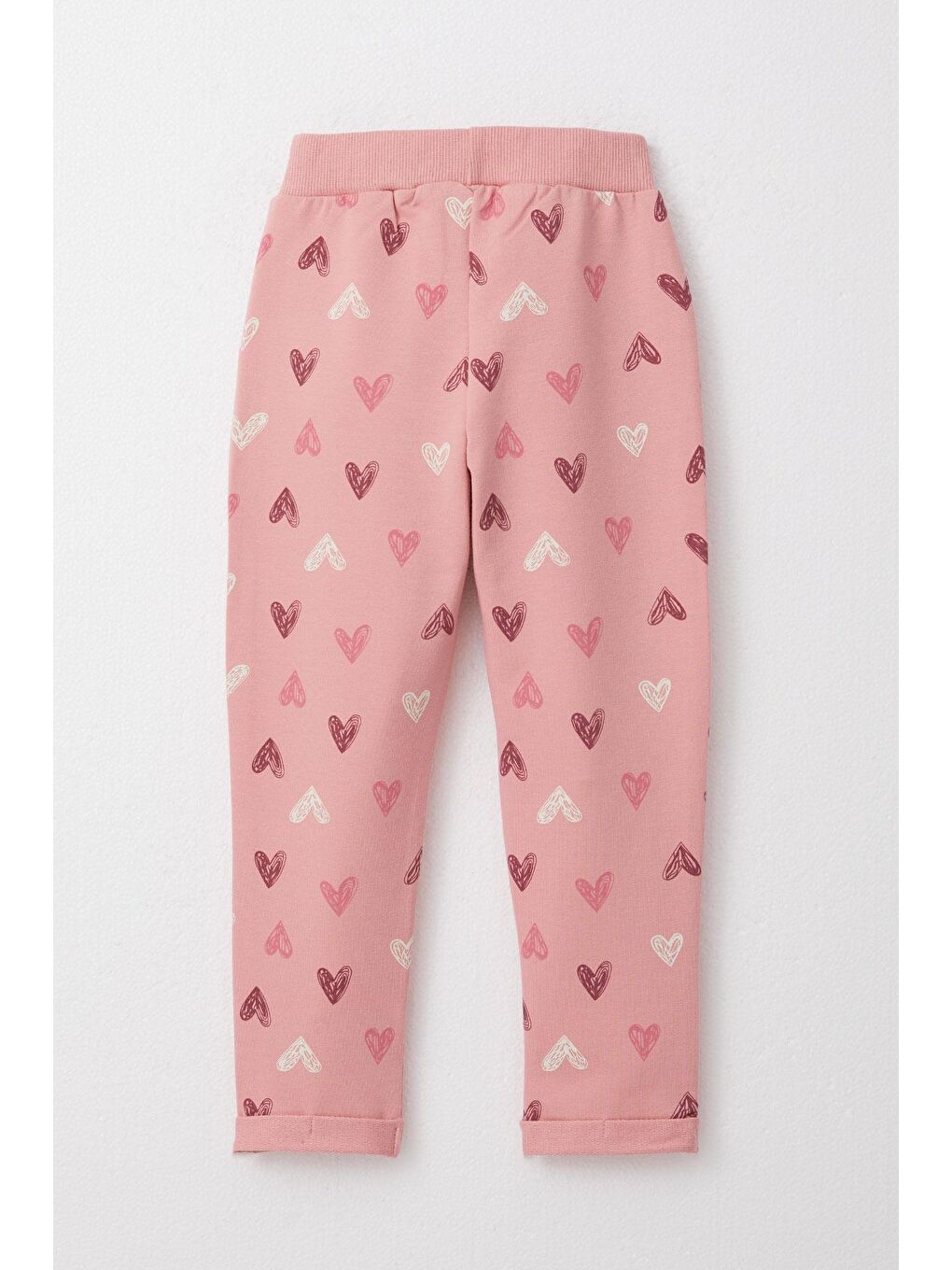 Pembe Kız Bebek Eşofman Takım Renkli Kalp Desenli Gülkurusu (1 Yaş)-4