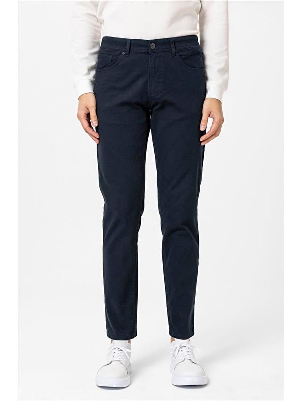 Lacivert Slim Düz Pantolon-2