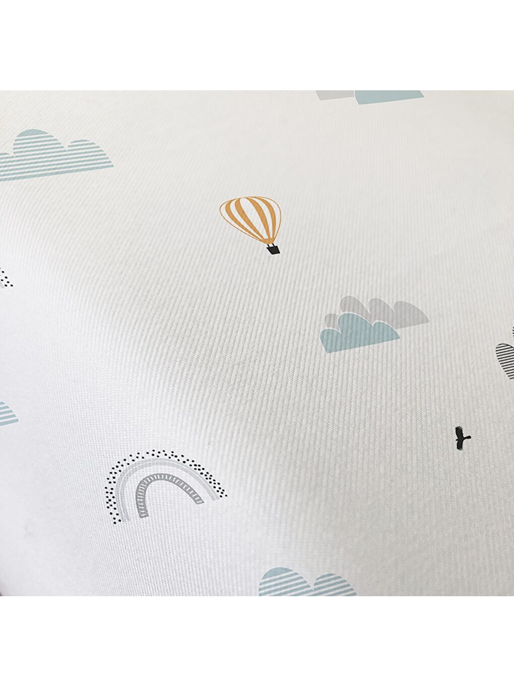 Karışık Çift Taraflı İnşaat Desenli Çarşafsız 2'li Takım  Tek Kişilik Nevresim Takımı 160x220 Cm-2