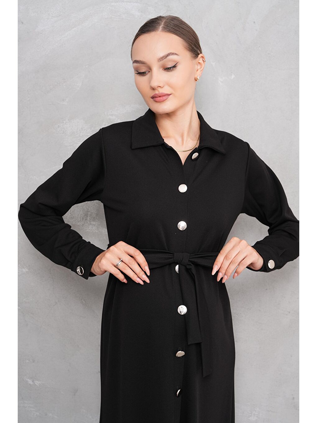 Midnight Mom Siyah Hamile Elbisesi-4