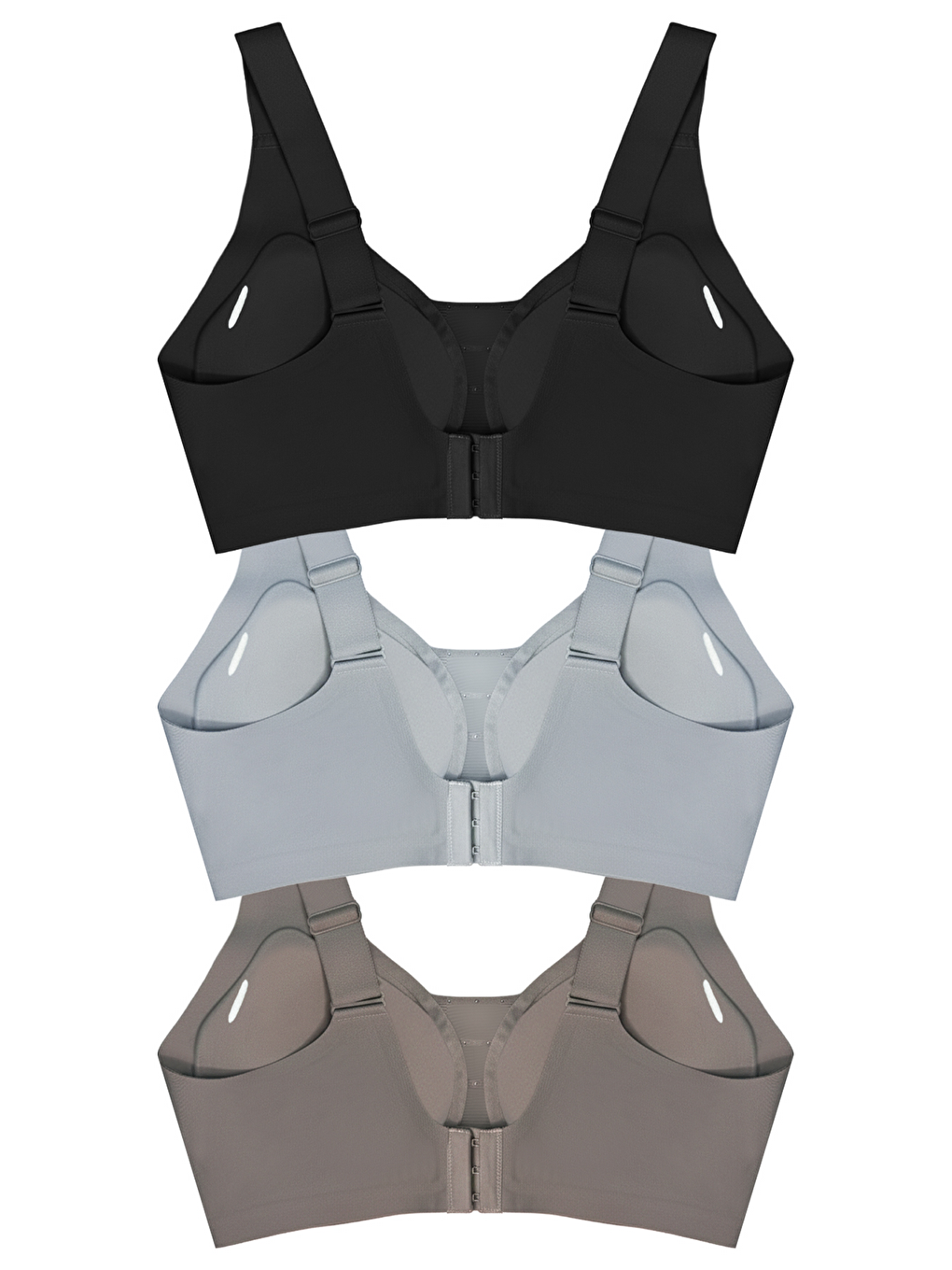 Karışık Seamless Bra - Balance | Lazer Kesim Taşlı Dikişsiz Toparlayıcı Büyük Beden Kadın Sütyen 3Lü Paket-2-1