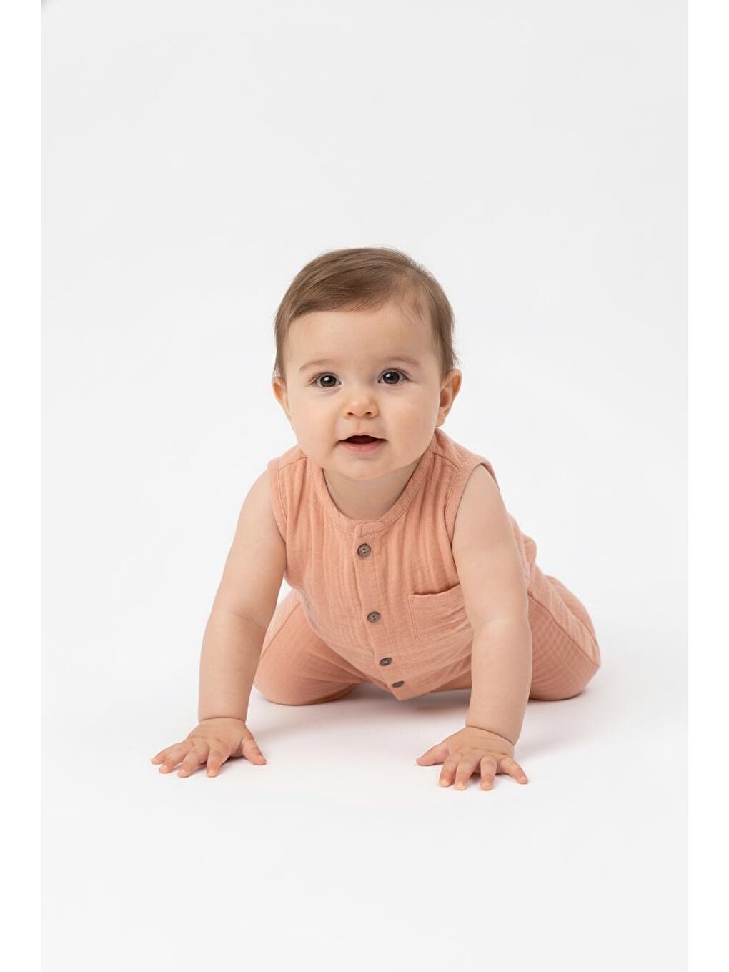 Pembe Müslin Uzun Atlet Tulum-4