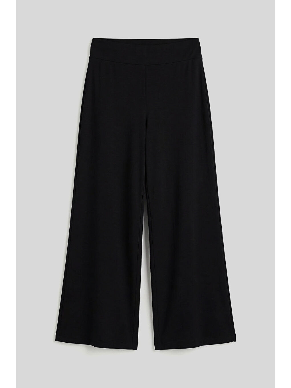 Siyah Comfort Fit Geniş Paça Korsajlı Palazzo Kadın Pantolon - 94681-2