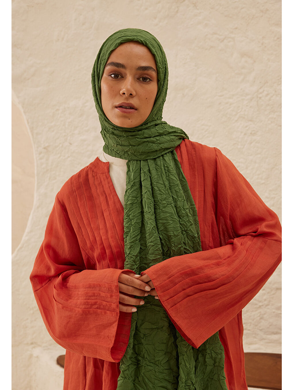 Vual Crash Şal Kaktüs Yeşili