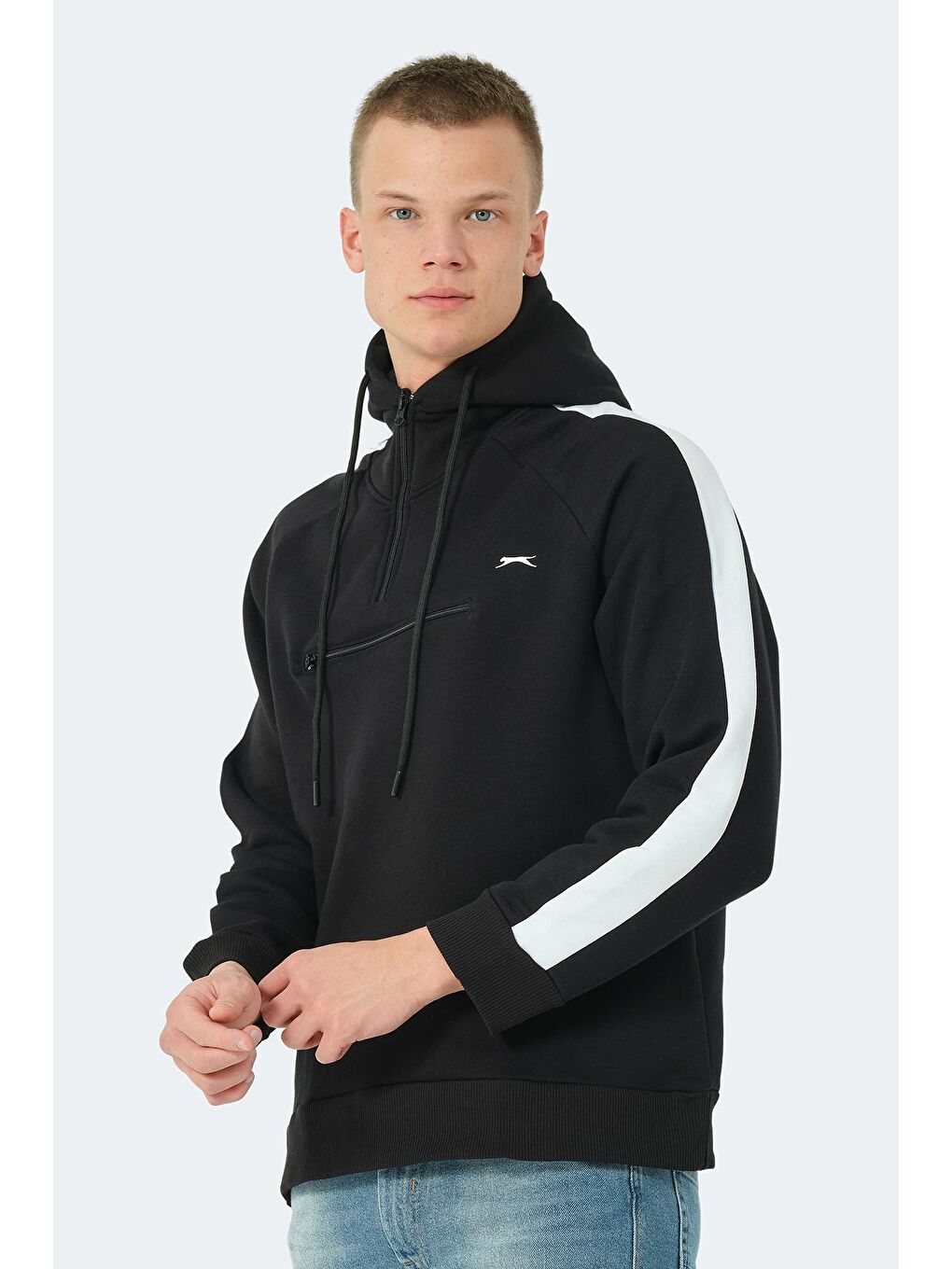 SLAZENGER Siyah Erkek Sweatshirt Siyah