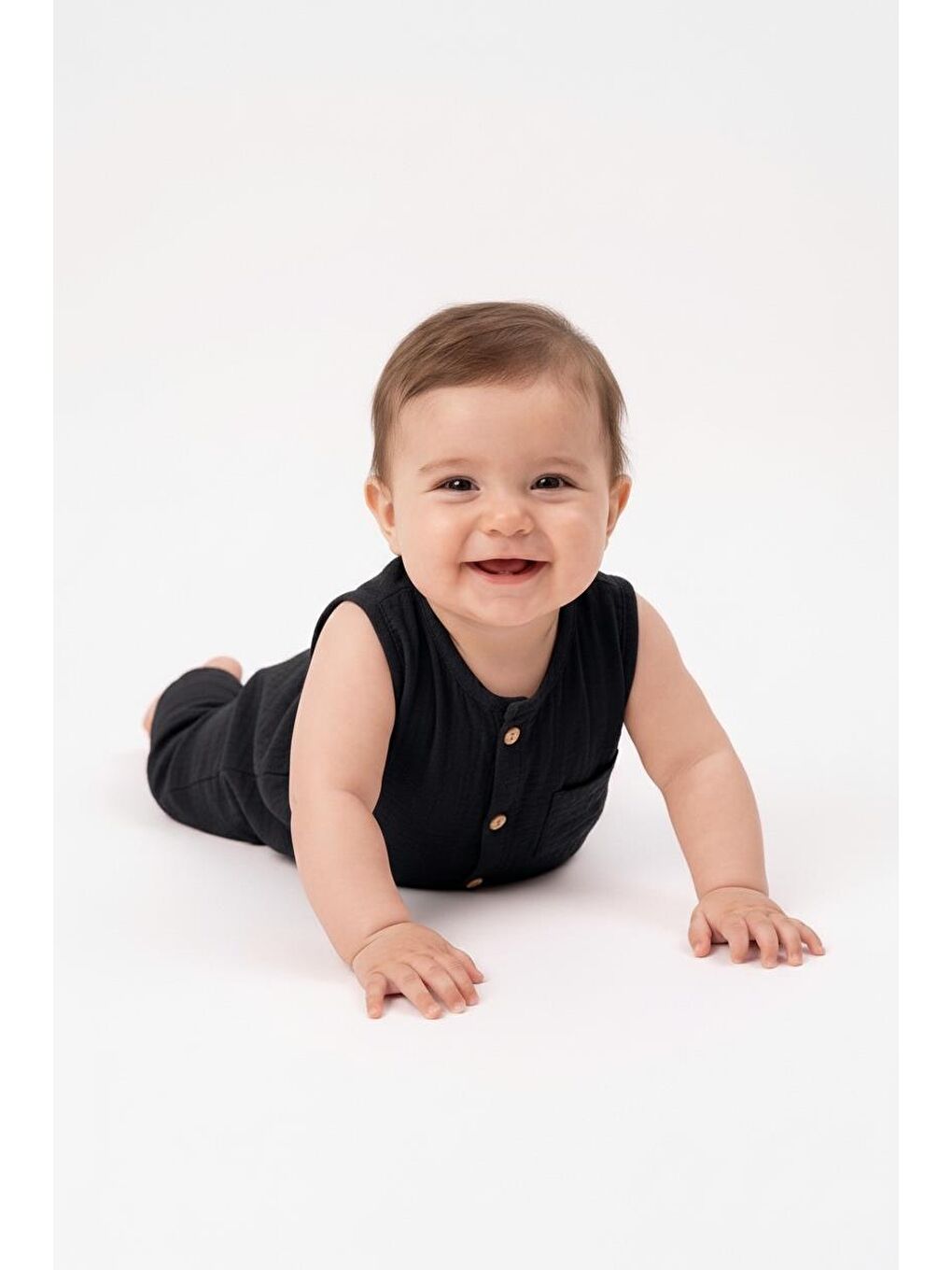 Siyah Müslin Uzun Atlet Tulum-1