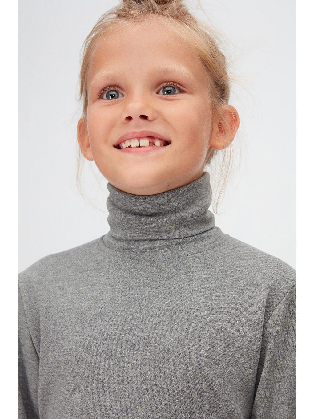 Gri 4 Kız Çocuk Tam Balıkçı Badi-2