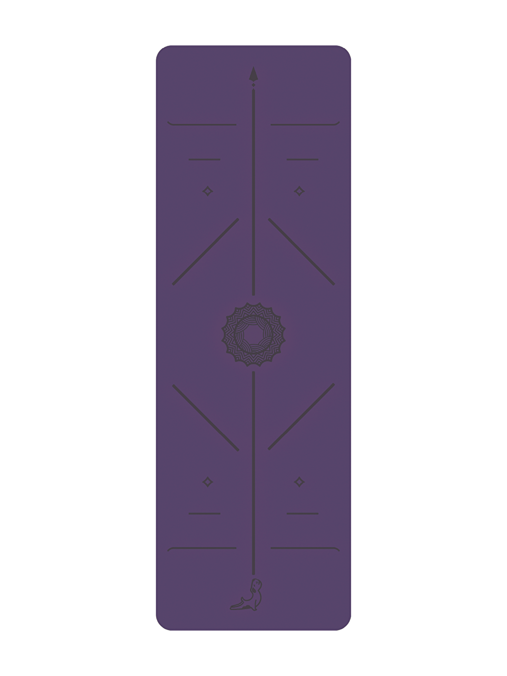 Focus Serisi Mor 4.1 mm Doğal Kauçuk Kaydırmaz Yoga Matı