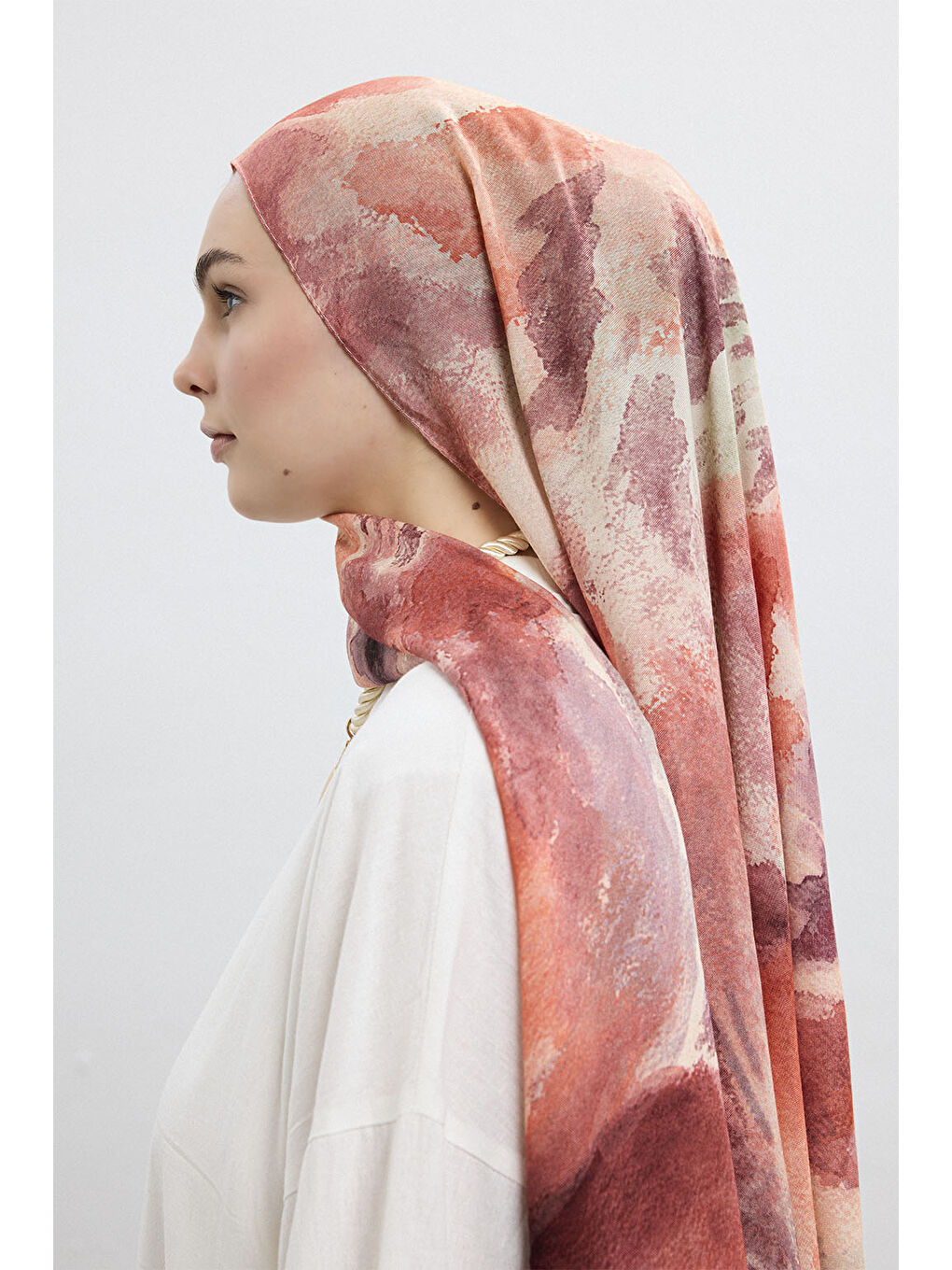 Pembe Modal Brush Şal Floral Fairy-2