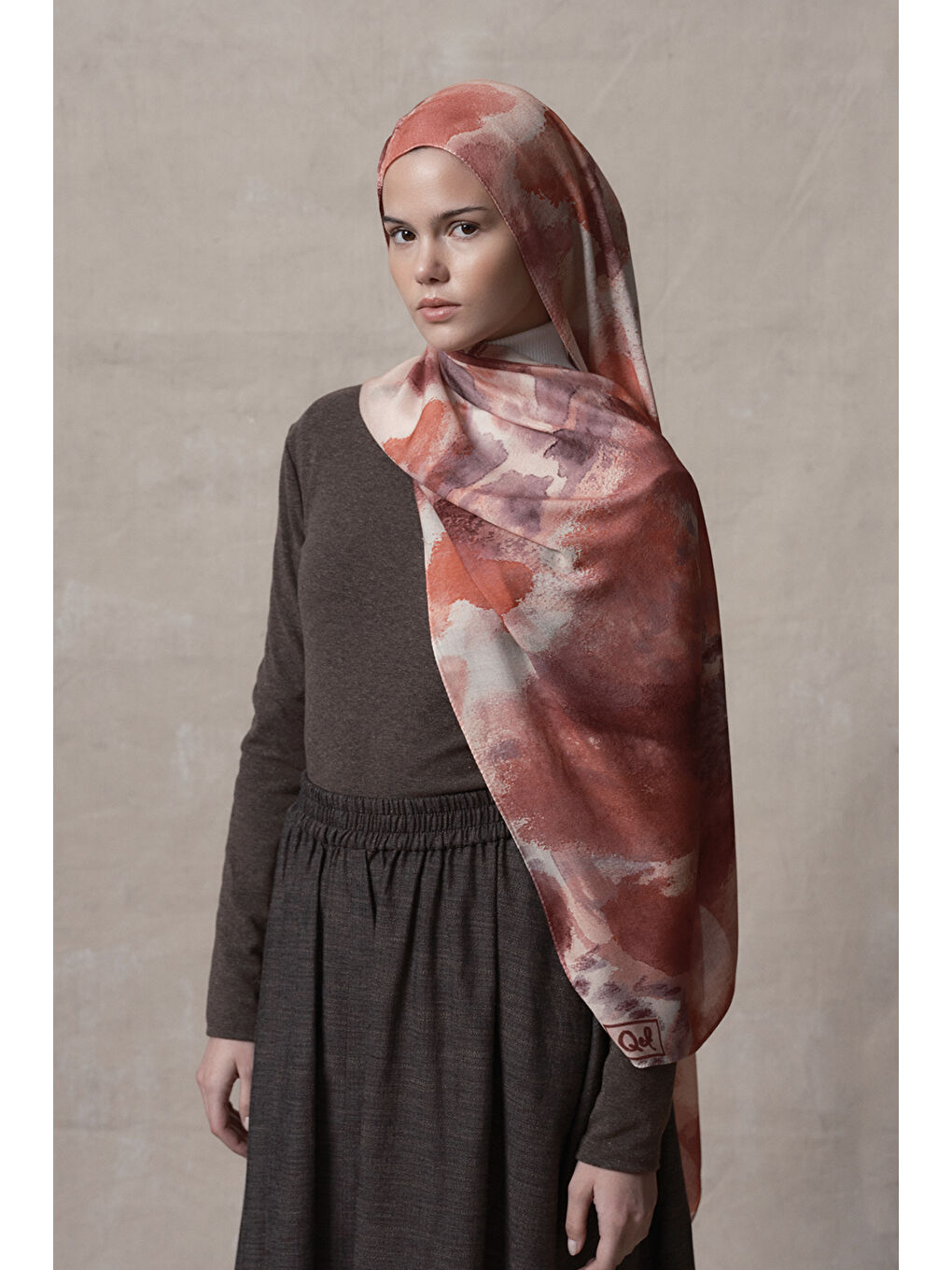 Pembe Modal Brush Şal Floral Fairy-3