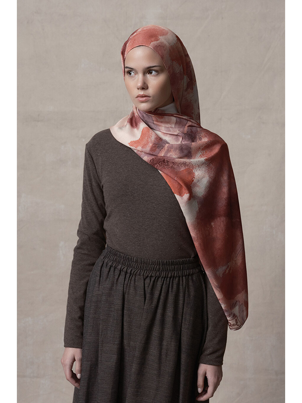 Pembe Modal Brush Şal Floral Fairy-4