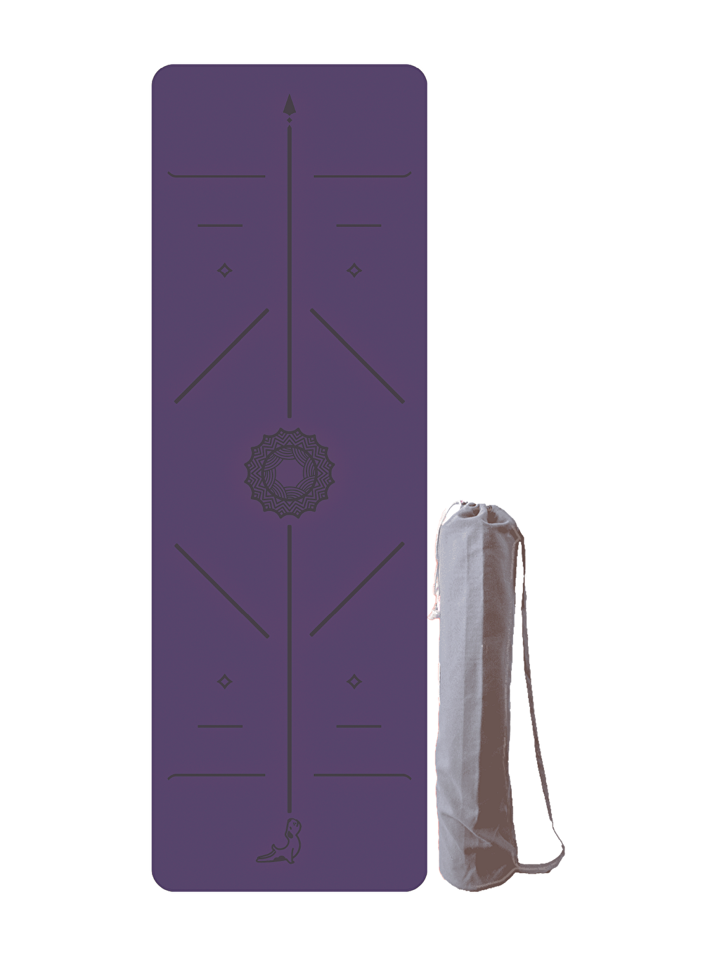 Focus Serisi Mor 4.1 mm Doğal Kauçuk Kaydırmaz Yoga Matı-1