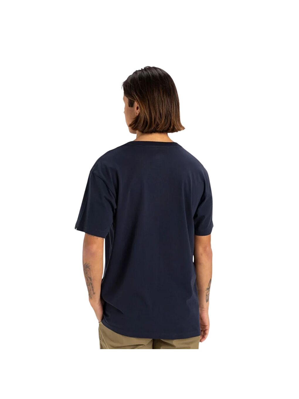 Lacivert Fineline Erkek Mavi Tişört-1