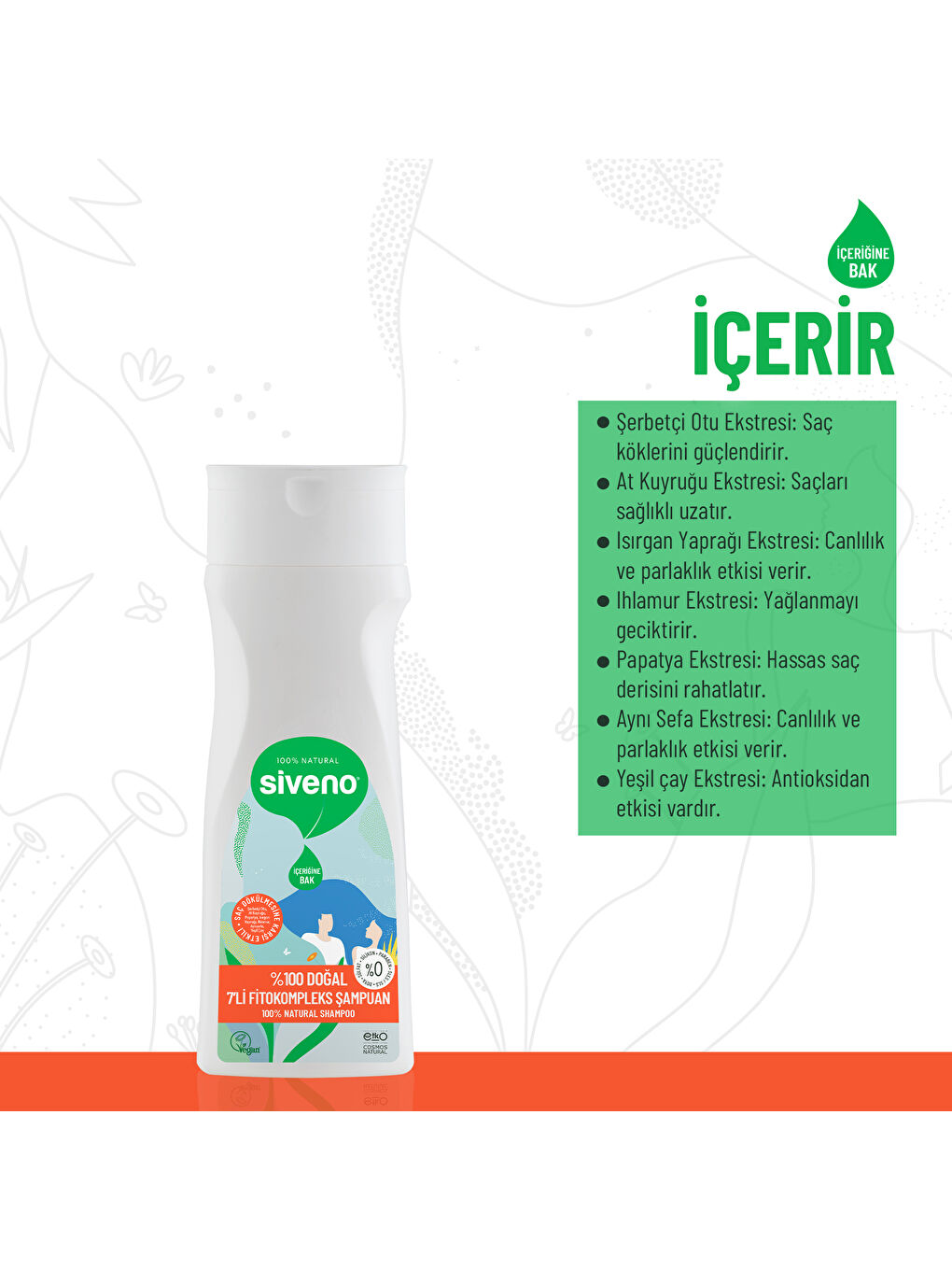 %100 Doğal Fitokompleks Şampuan 7 Değerli Bitki Yoğun Dökülme Karşıtı Dolgunlaştırıcı 300 ml-2