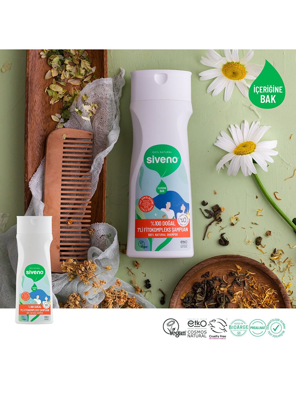 %100 Doğal Fitokompleks Şampuan 7 Değerli Bitki Yoğun Dökülme Karşıtı Dolgunlaştırıcı 300 ml-3