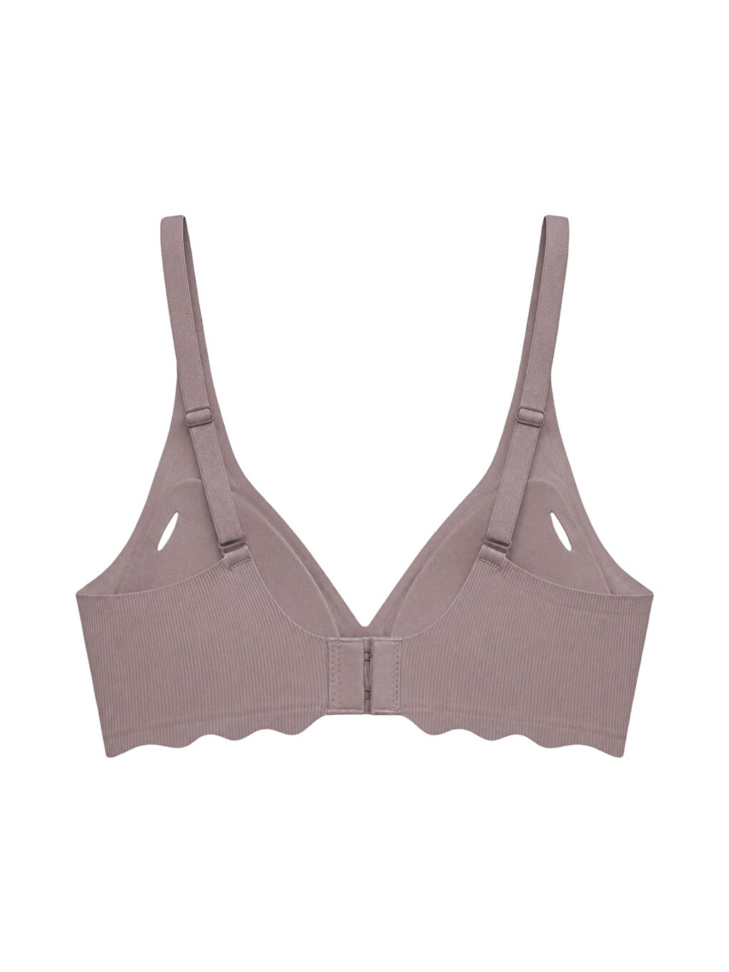 Seamless Bra - Lumera | Kahverengi Lazer Kesim Balensiz Rib Dokulu Dalga Kesim Dikişsiz Kadın Sütyen-1