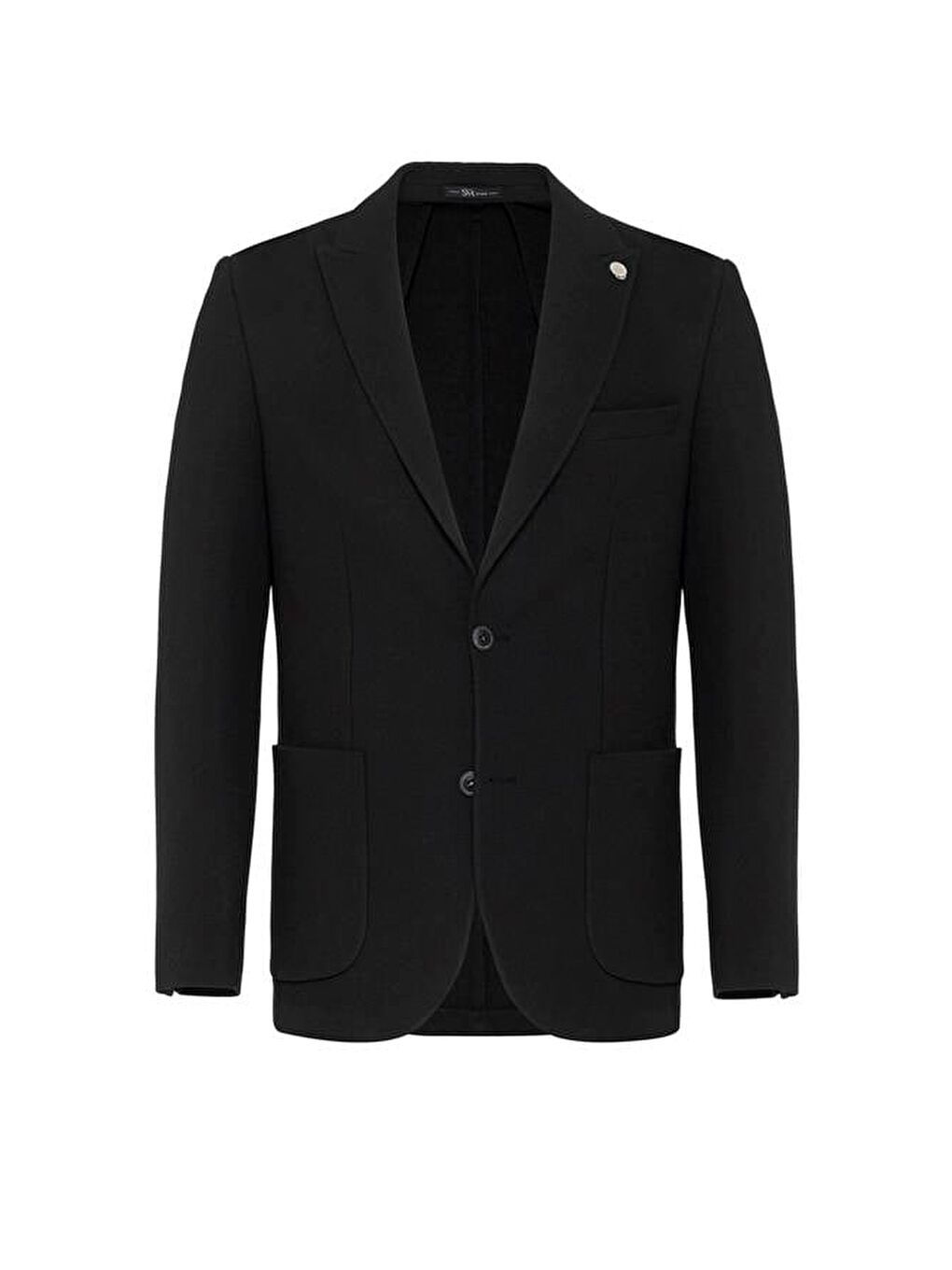 Siyah Slim Sivri Yaka 6 Drop Ceket