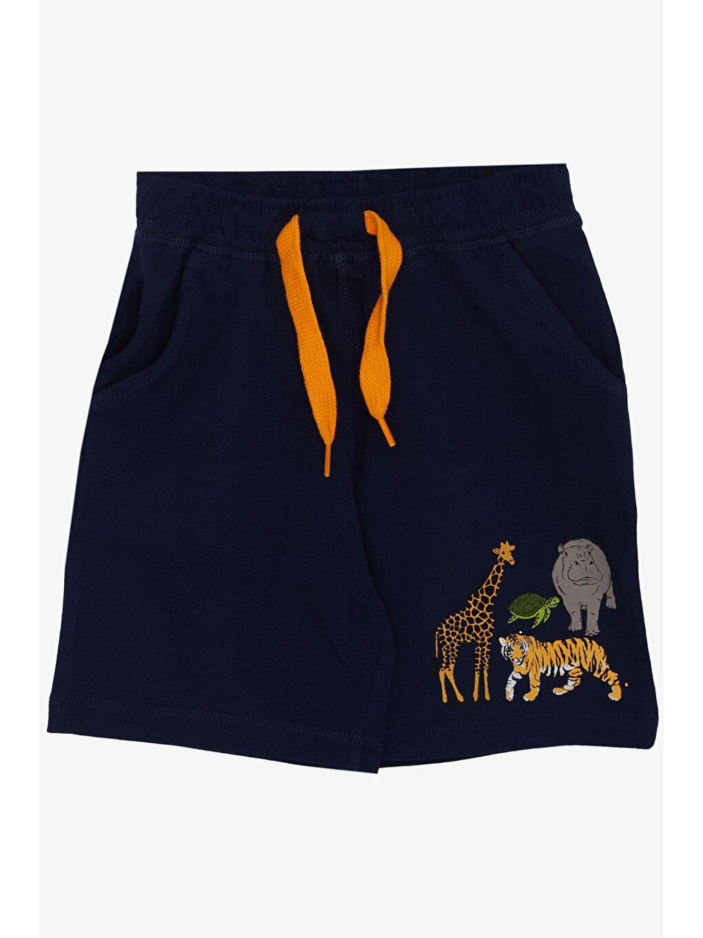 Erkek Çocuk Takım Şortlu Güçlü Hayvanlar Desenli Lacivert (1.5-4 Yaş)-3