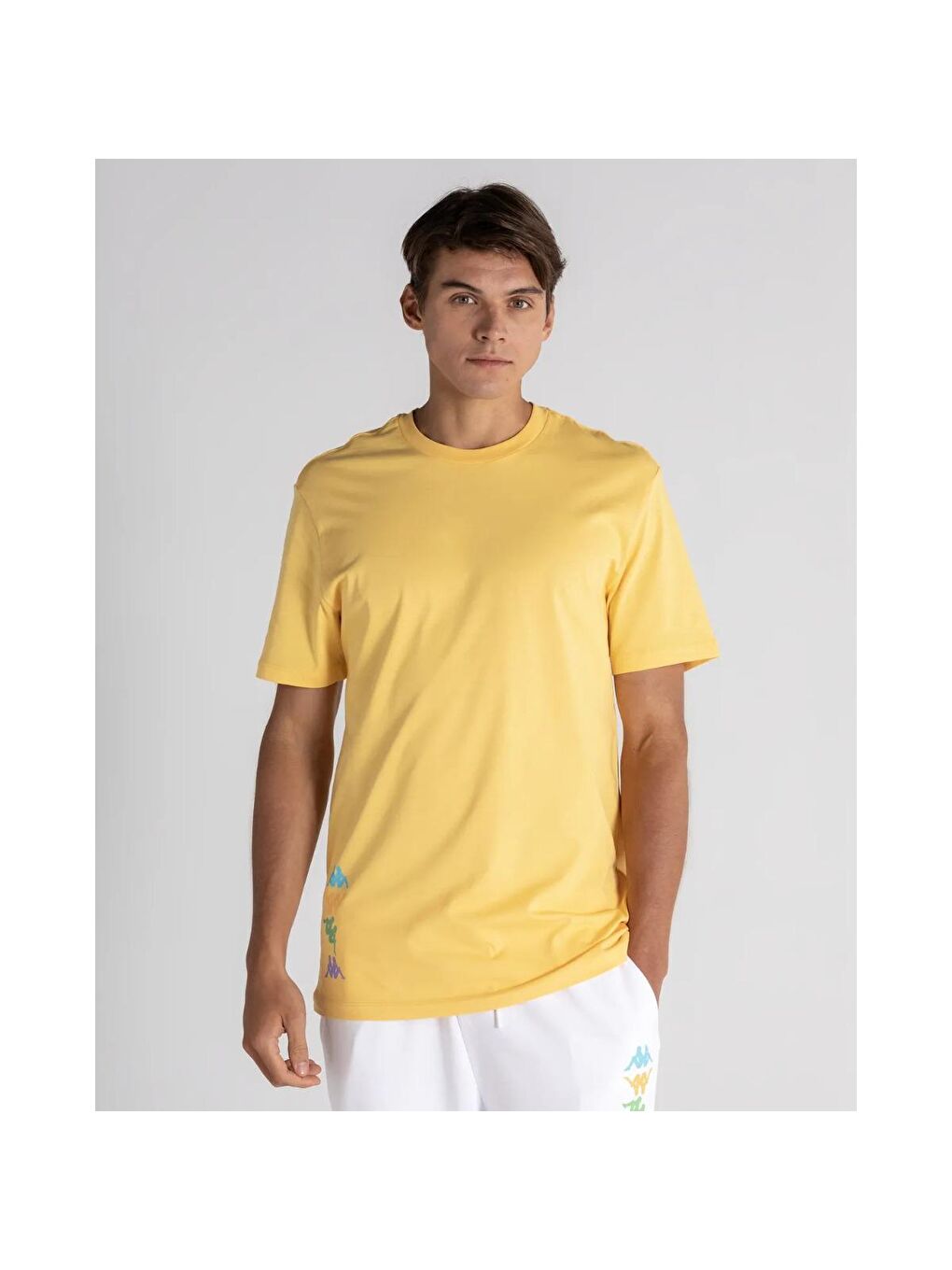 Sarı Authentic Winay Bisiklet Yaka Erkek Tişört