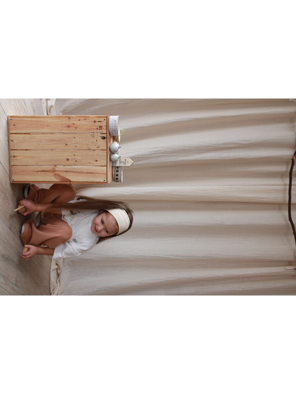 Beyaz Koala Nakışlı Oversize T-Shirt-2