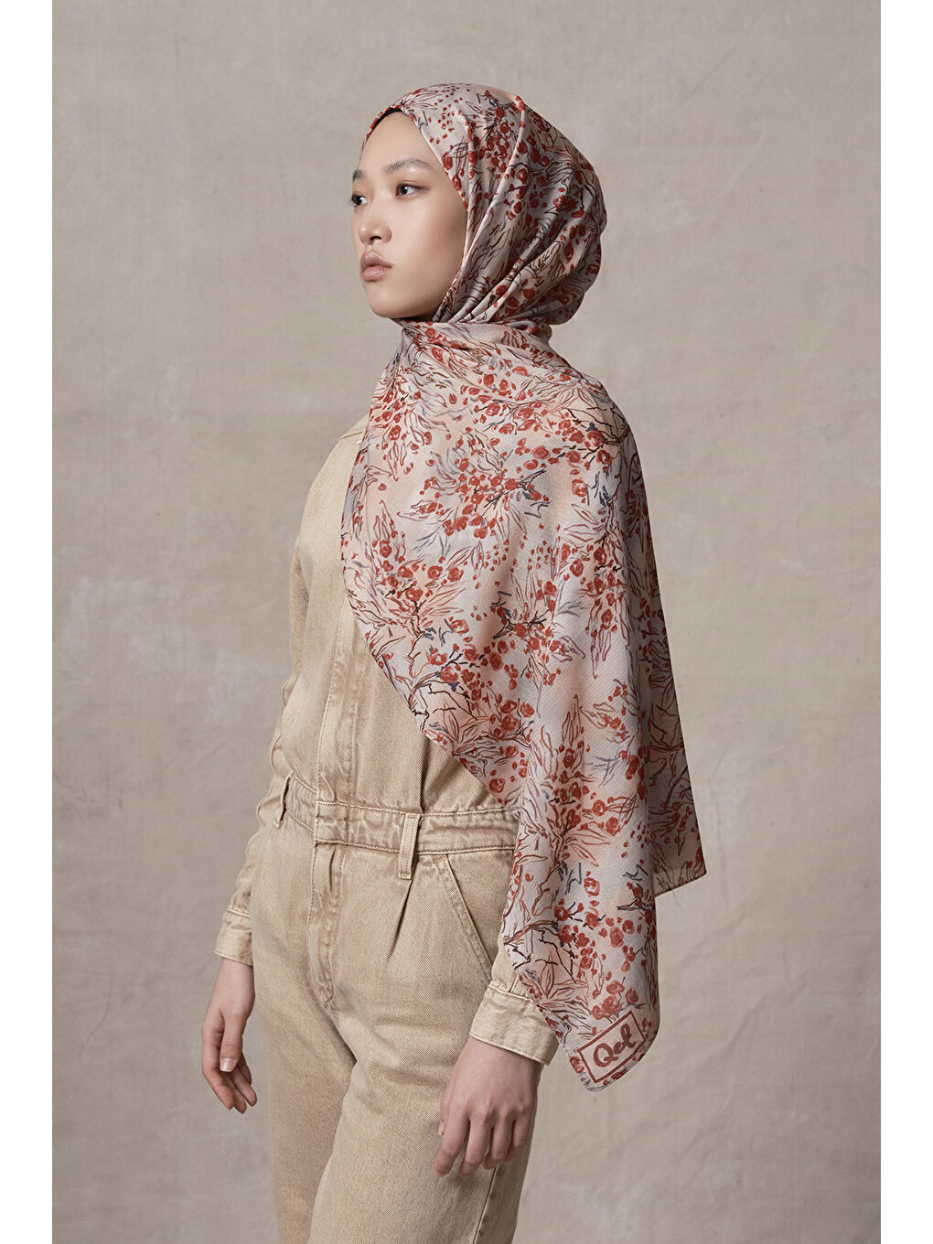 Pembe Modal Brush Şal Mini Coral